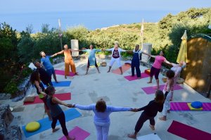 Fotografie Yogagruppe Griechenland